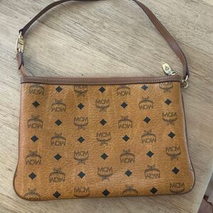 MCM vintage leather handbag pebbled leather tan